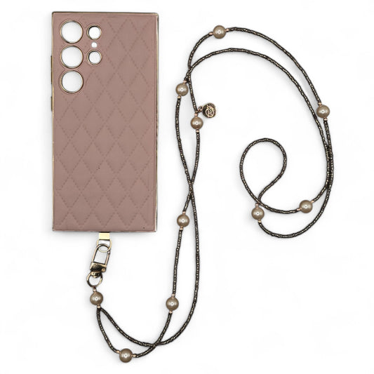 Pi Infini | Pearls’Elegance Crossbody Phone Strap by Colliers Pimala